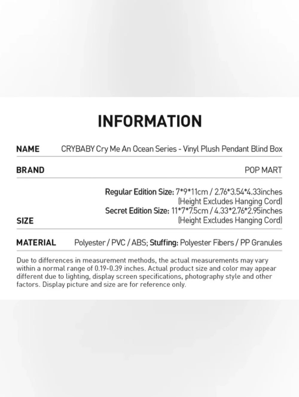 POPMART CryBaby Cry Me An Ocean | The Sea Bunny